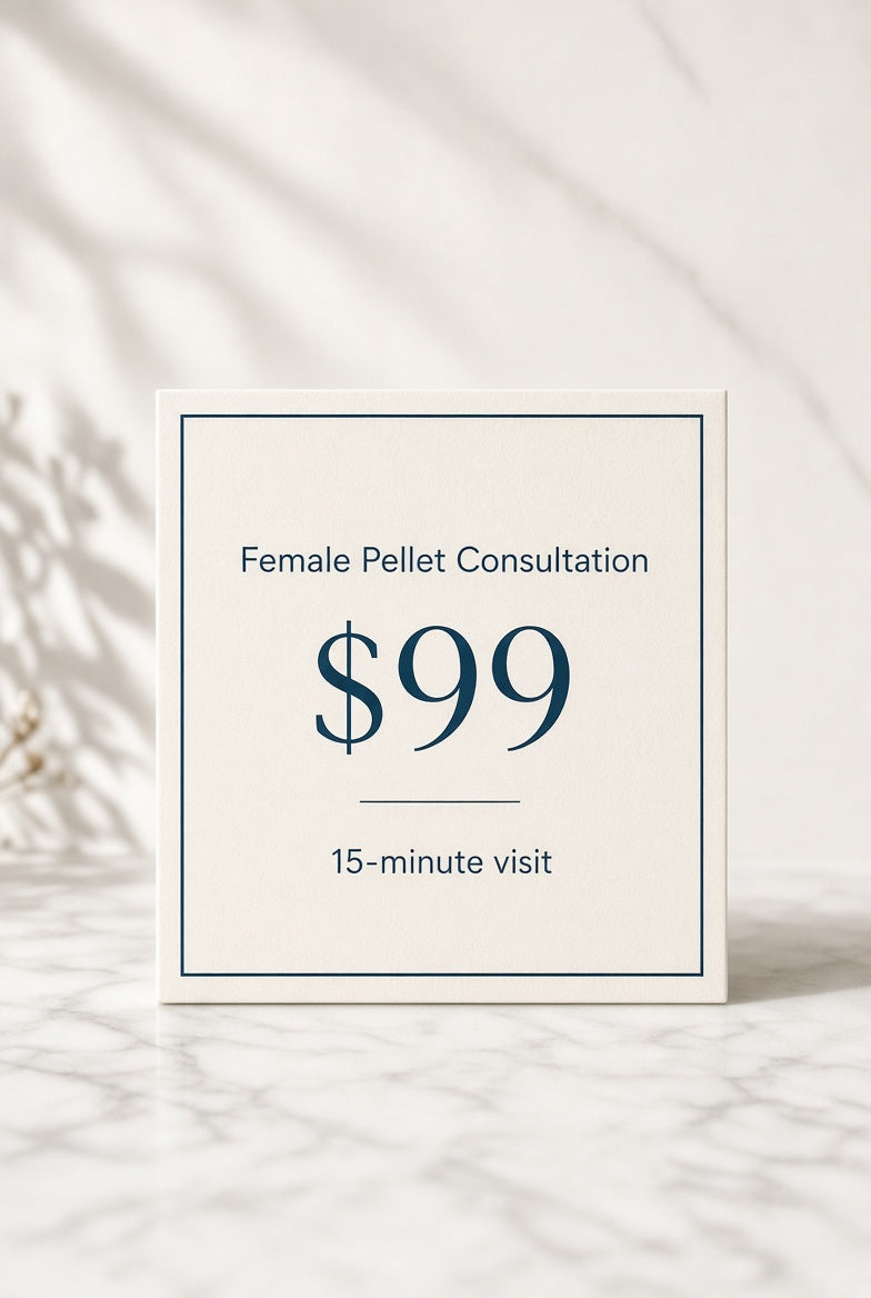 Female Pellet Consultation $99 — 15-minute visit at Revolution Health