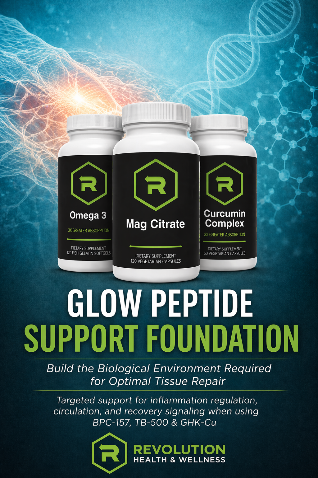 GLOW Peptide Support Foundation Bundle - Revolution Health & Wellness