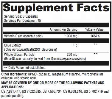 Immune Max Supplement Facts