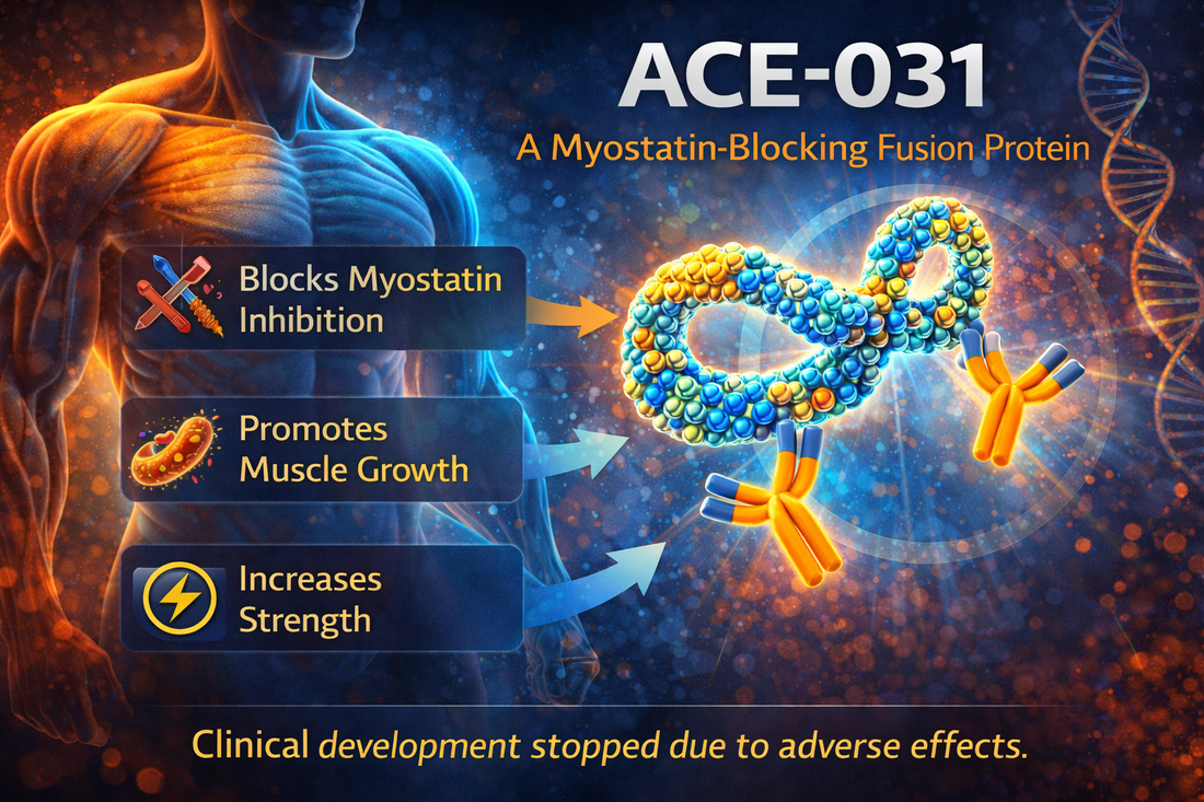 ACE-031 Peptide Explained: Myostatin Inhibition, Muscle Growth, and Research Limitations