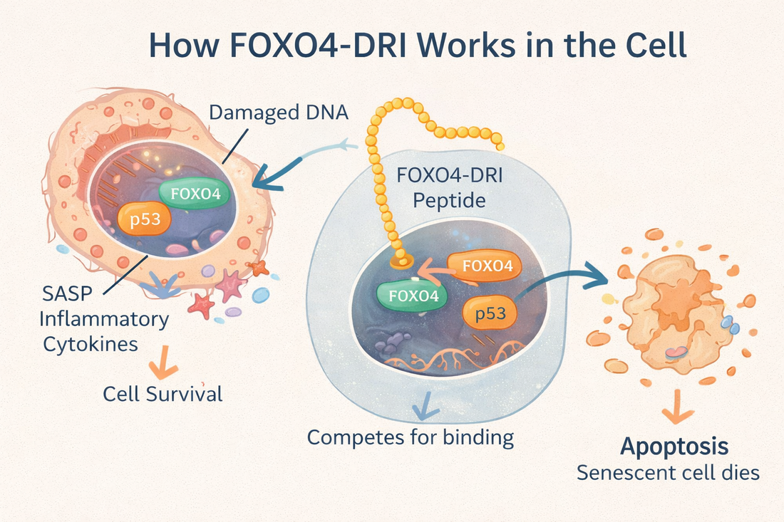 FOXO4-DRI: The Senolytic Peptide That Targets Zombie Cells and Aging Revolution Health & Wellness FOXO4-DRI: The Senolytic Peptide That Targets Zombie Cells and Aging Revolution Health & Wellness