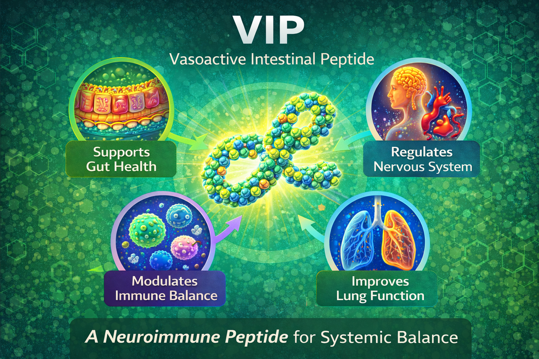 VIP Peptide Explained: Immune Regulation, Gut Health, and Neurovascular Balance
