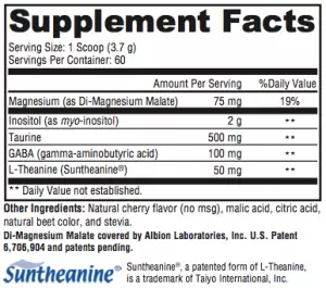 revolution.calm supplement facts