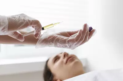 woman getting a prp treatment